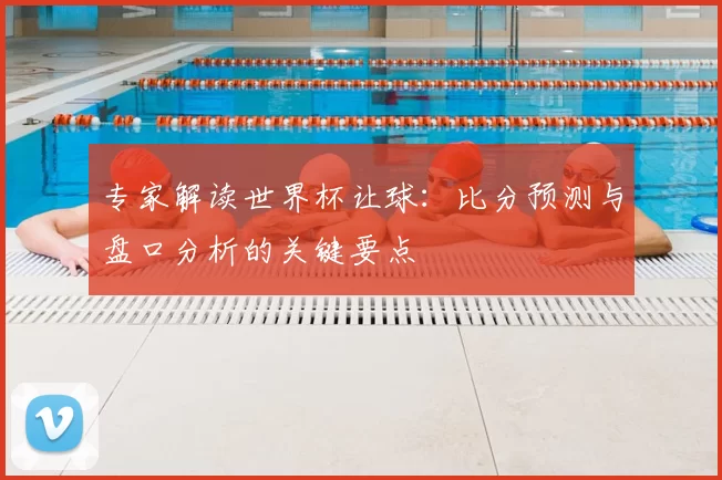 专家解读世界杯让球:比分预测与盘口分析的关键要点